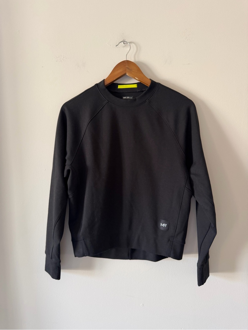 MFF Machines for Freedom Black Crewneck Cropped Sweatshirt Size Small